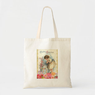 victorian easter eggs tote bag