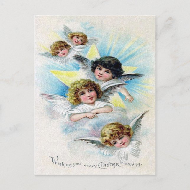 Victorian Easter Ephemera Holiday Postcard (Front)
