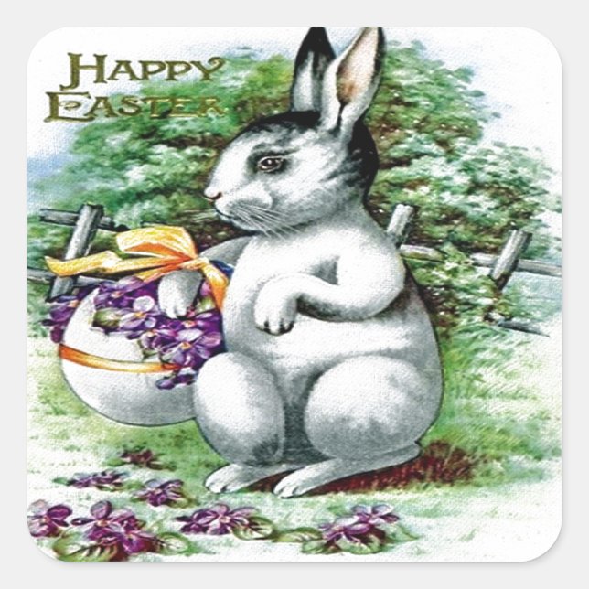 Victorian Easter Square Sticker (Front)