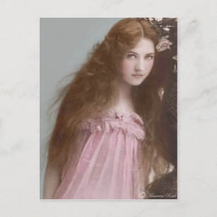 Victorian Edwardian Sepia Hand Tinted Postcard 1