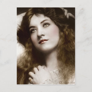 victorian Edwardian Sepia Hand Tinted Postcard 13