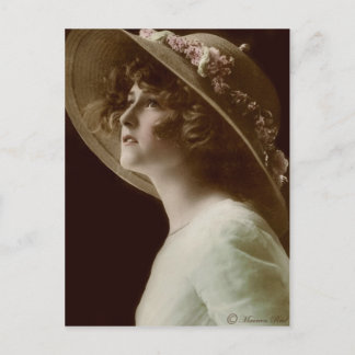 Victorian Edwardian Sepia Hand Tinted Postcard 2