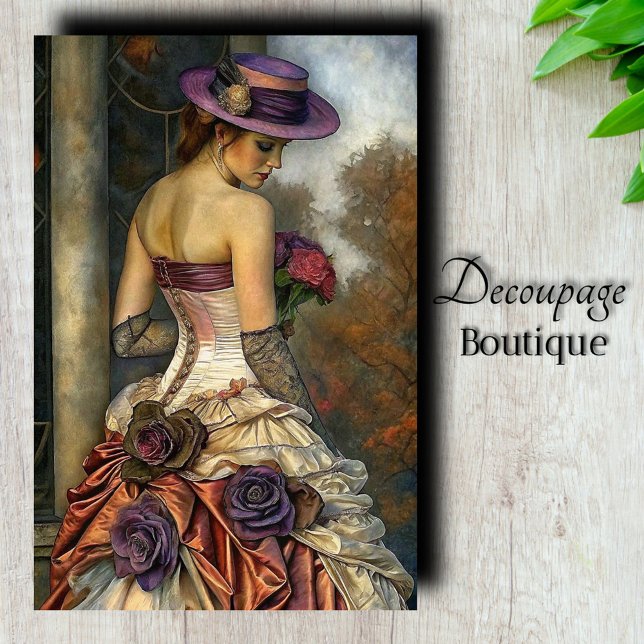 Victorian Elegance Decoupage Tissue Paper (Victorian Romance Decoupage Tissue Paper)