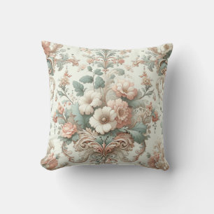 Victorian Elegance: Soft Pastel Patterns Cushion