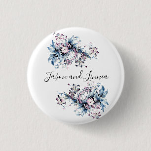 Victorian Elegant Flowers Romantic Beloved   3 Cm Round Badge