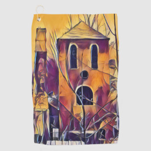 VICTORIAN ENGLAND BUILDING GOLF TOWEL