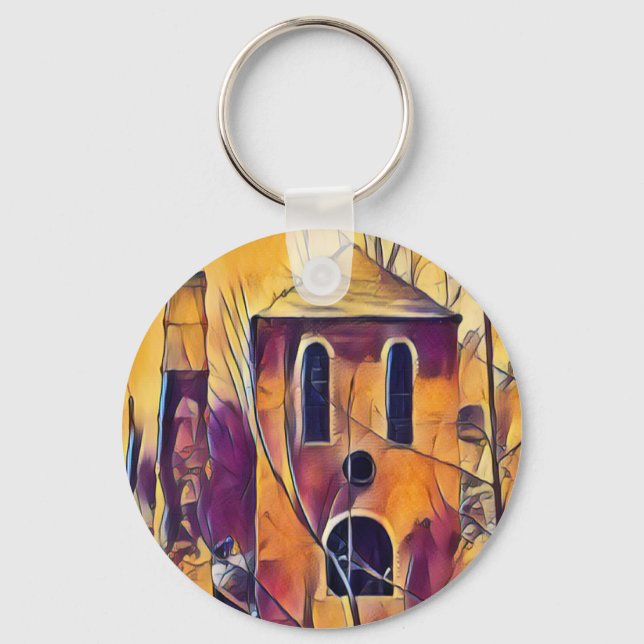 VICTORIAN ENGLAND BUILDING KEYCHAIN (Front)