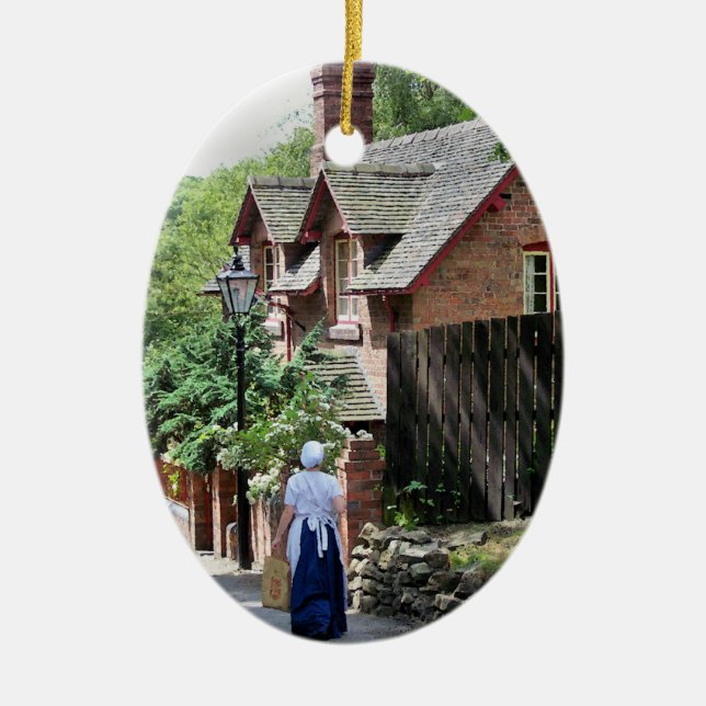 VICTORIAN ENGLAND CERAMIC TREE DECORATION (Front)