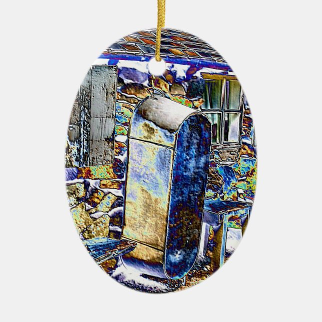 VICTORIAN ENGLAND CERAMIC TREE DECORATION (Front)