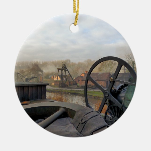 VICTORIAN ENGLAND CERAMIC TREE DECORATION (Front)