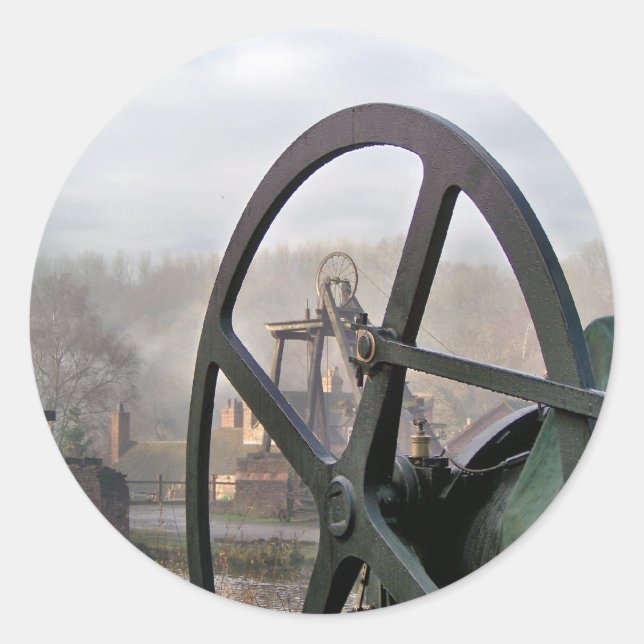 VICTORIAN ENGLAND CLASSIC ROUND STICKER (Front)