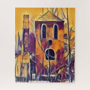 VICTORIAN ENGLAND FUNNY BUILDING JIGSAW PUZZLE