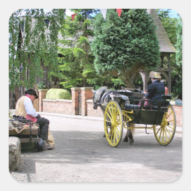 VICTORIAN ENGLAND SQUARE STICKER (Front)