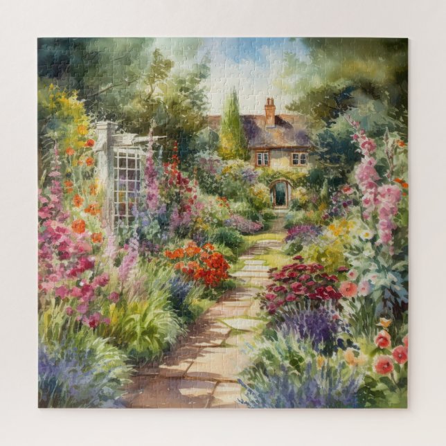 Victorian English Garden Jigsaw Puzzle (Vertical)