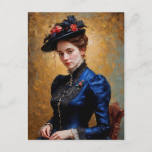 Victorian English Lady Portrait Painting Postcard