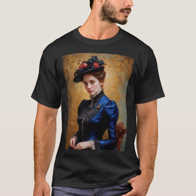 Victorian English Lady Portrait Painting T-Shirt (Front)