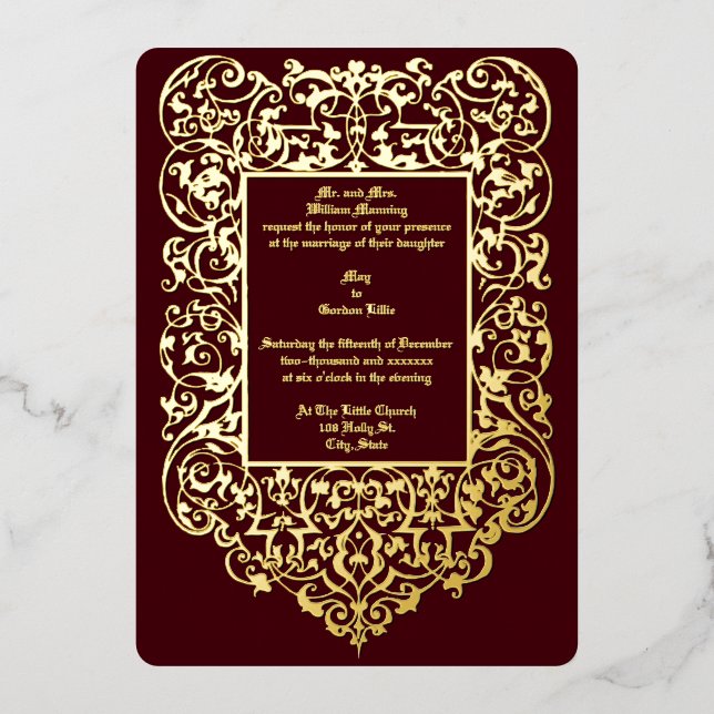 Victorian Era 1844 Art Nouveau Ornate Border (Front)