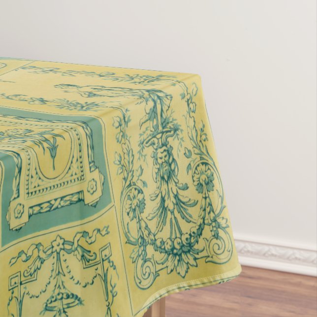 Victorian Era 1895 Rococo Revival Style Pattern Tablecloth (In Situ)