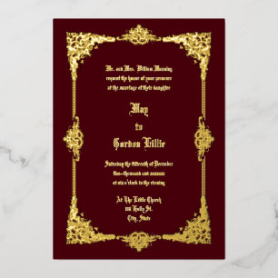 Victorian Era 1896 Elegant Ornate Border Wedding