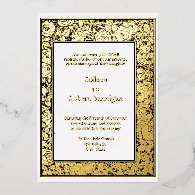 Victorian Era 1898 Rose Vine Border (Front)