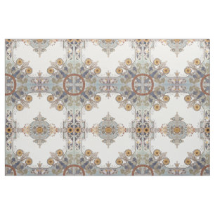 Victorian Era 1899 Art Nouveau Floral Pattern Fabric