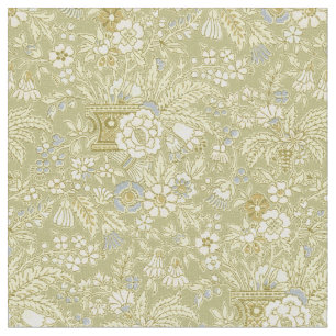 Victorian Era Aesthetic Style Floral Pattern Fabric