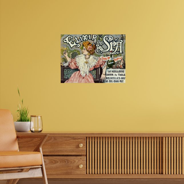 Victorian Era Art Nouveau Elixir Advertisement Poster (Living Room 2)