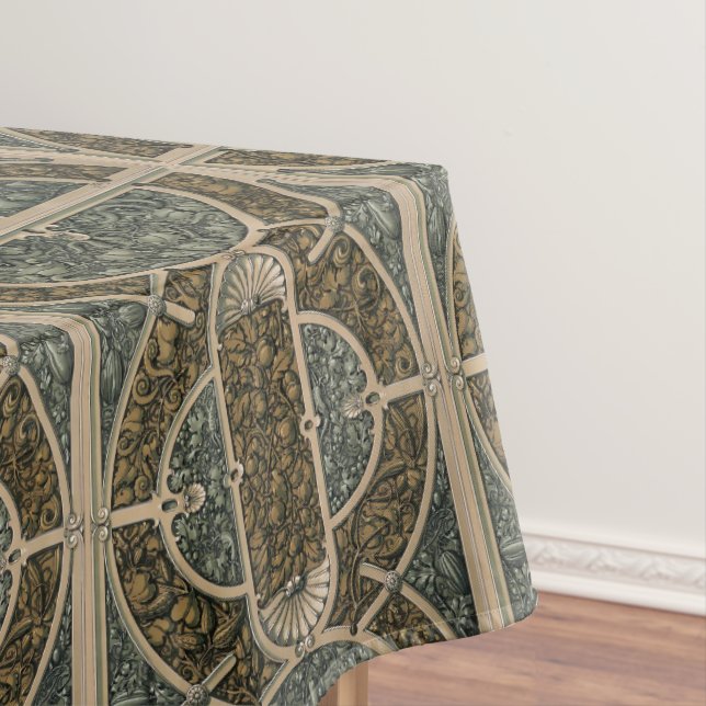 Victorian Era Art Nouveau Foliage by Anton Seder Tablecloth (In Situ)