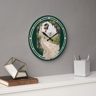 Victorian Era Art Nouveau French Champagne Ad Large Clock