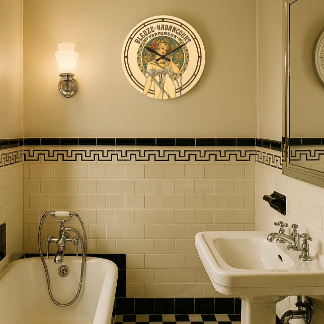 Victorian Era Art Nouveau French Perfume Ad Large Clock (Creator Uploaded)