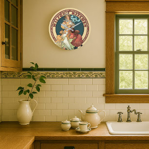 Victorian Era Art Nouveau Kitchen Large Clock