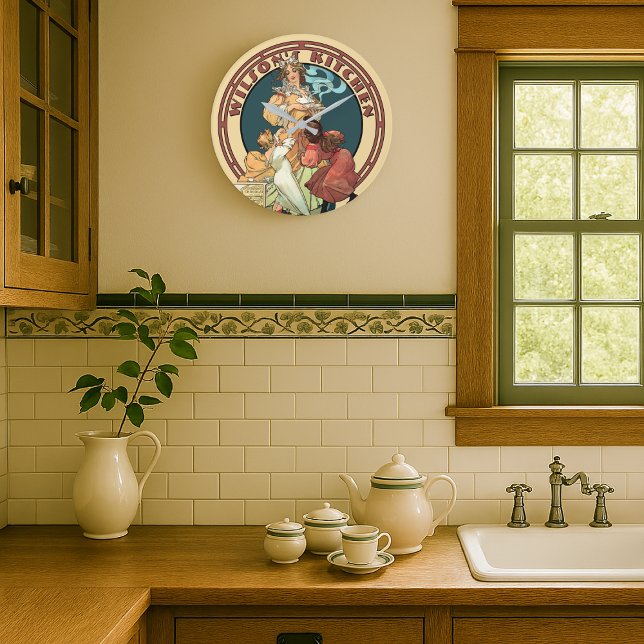 Victorian Era Art Nouveau Kitchen Large Clock (Creator Uploaded)