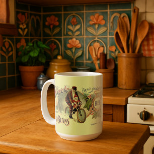 Victorian Era Canned Lima Beans Label Coffee Mug