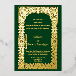 Victorian Era Celtic Knots Border Wedding