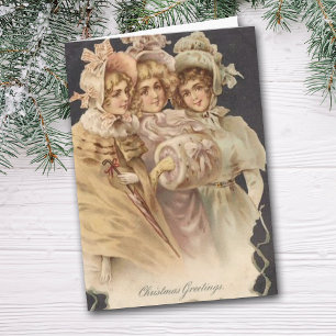 Victorian Era Christmas Carolers Card