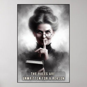 Victorian Era Creepy Headmistress Portrait Wall Poster