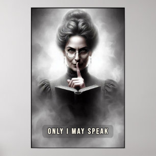 Victorian Era Creepy Headmistress Portrait Wall Poster