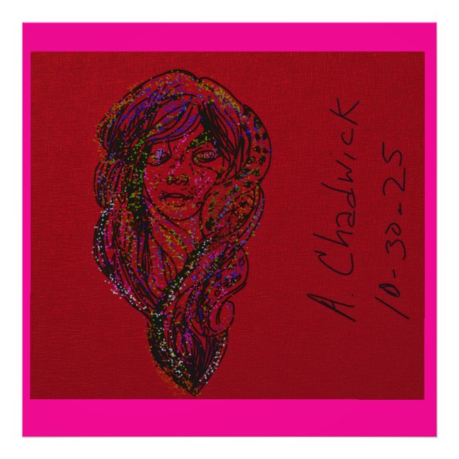 Victorian Era Dreamer Girl Photo Print (Front)