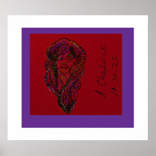 Victorian Era Dreamer Girl Poster