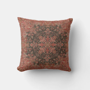 Victorian Era European Foliage Pattern Print Cushion