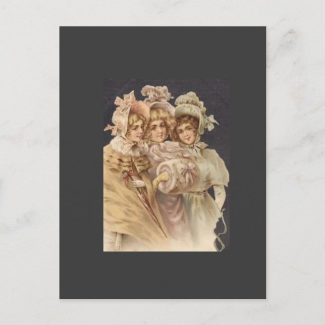 Victorian Era Fashion Postcard (Front)