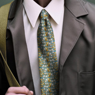 Victorian-Era Floral Snowberry Men's Tie