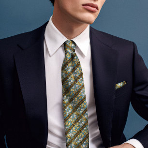 Victorian-Era Floral Snowberry Men's Tie