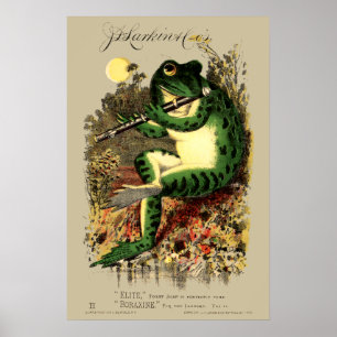 Victorian Era Frog & Flute Soap Ad Poster