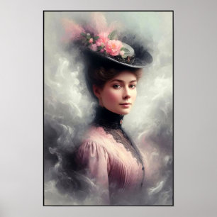 Victorian Era Grace In Studio Portrait Poster