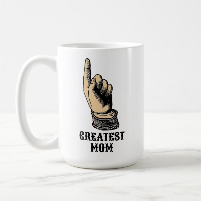 Victorian Era Pointing Hand Manicule Template Coffee Mug (Left)