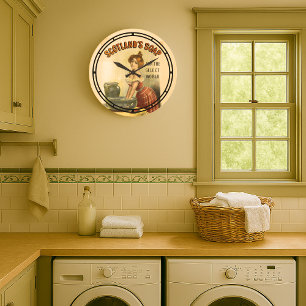 Victorian Era Soap Ad by Jean de Paleologue Large Clock