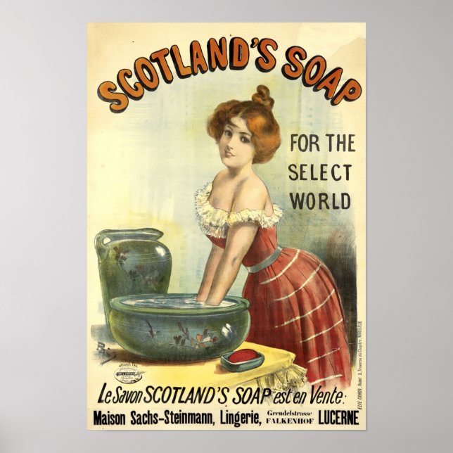 Victorian Era Soap Ad by Jean de Paleologue Poster (Front)