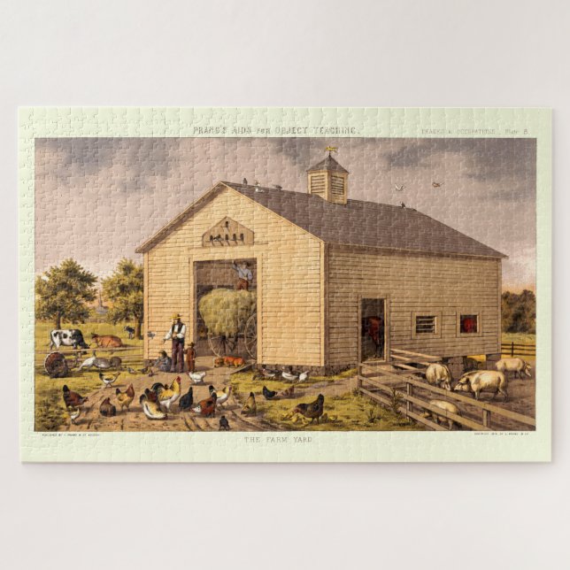 Victorian Era The Farm Yard by L. Prang & Co. Jigsaw Puzzle (Horizontal)