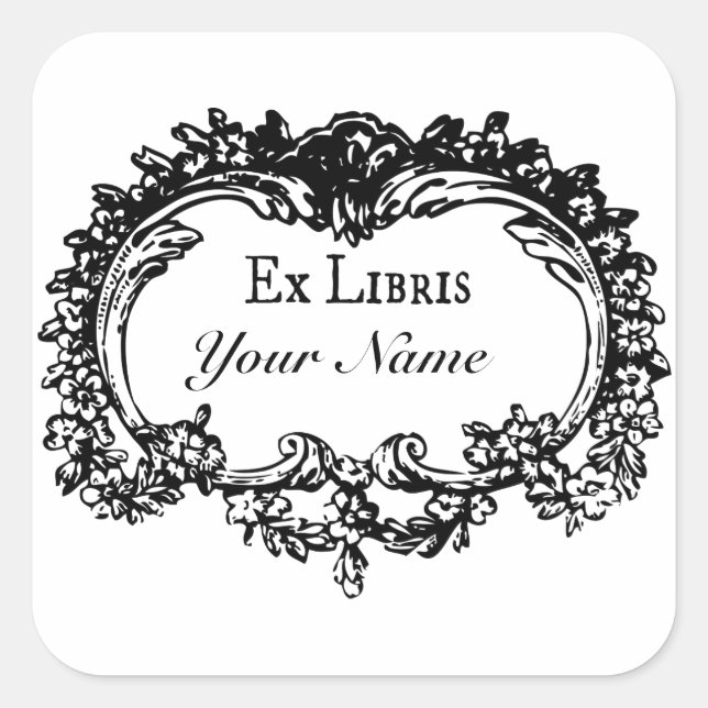 Victorian Ex-Libris Bookplate Stickers (Front)
